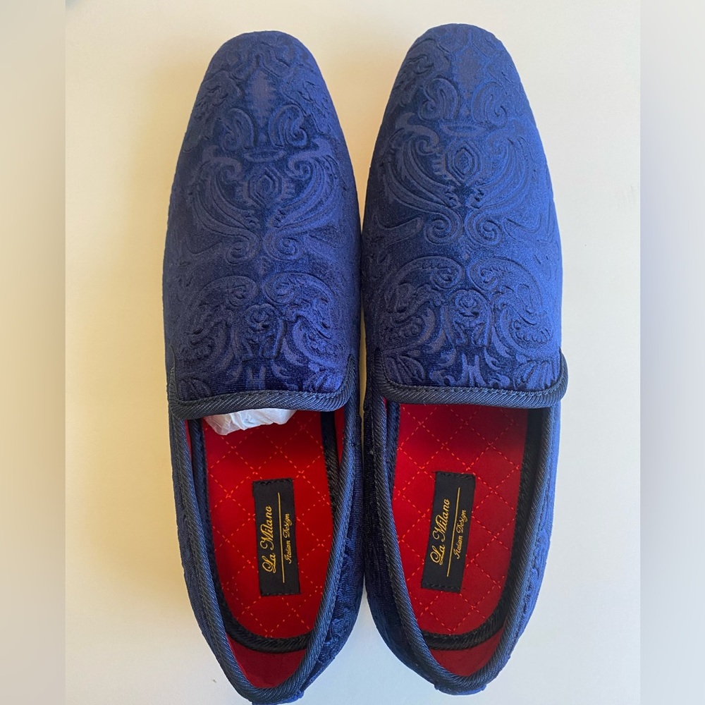 Royal Blue Velvet Men’s Loafers